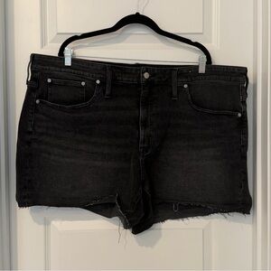 Madewell 3” Black High Rise Denim Shorts